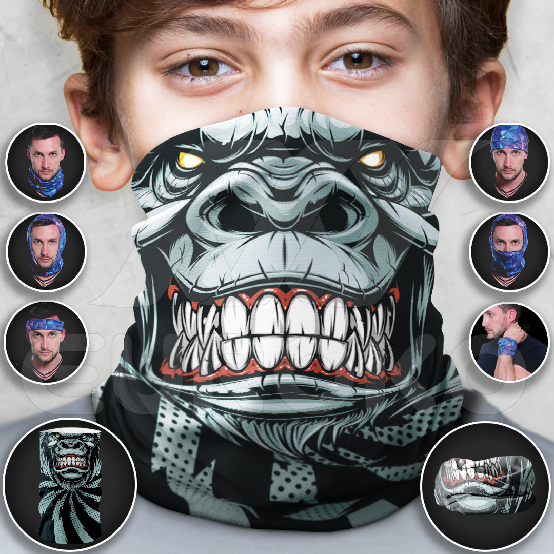 Multifunctional Scarves for Kids Gorilla
