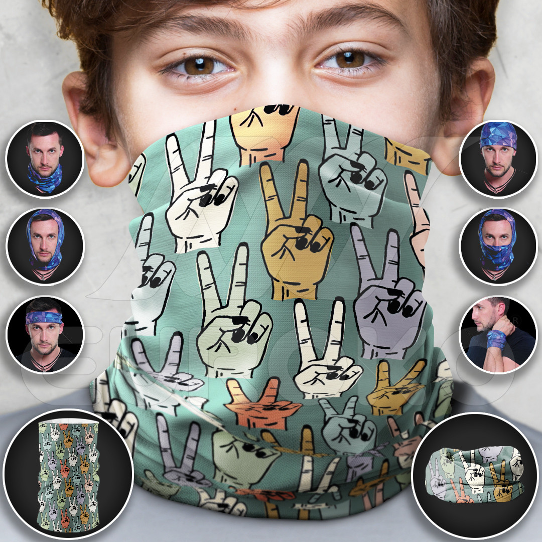 Pre-Produced Tube Scarf for Kids Peace