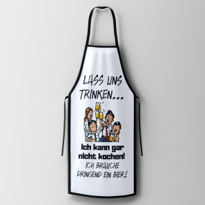 Grembiule da cucina 'Beviamo' prestampato 60x90 cm