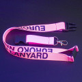 Lanyard neon con hebilla y cierre de seguridad