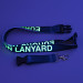 Cinta lanyard neon con hebilla y cierre
