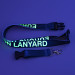 Fluorescent Lanyard with Buckle and Safety Strap