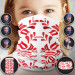 Tube Scarf for Kids Red Ornaments