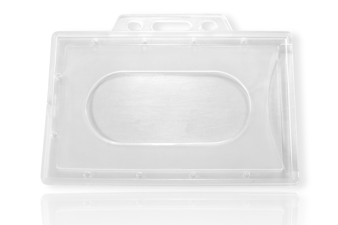 Plastica rigida trasparente per protezione duratura delle tue carte.