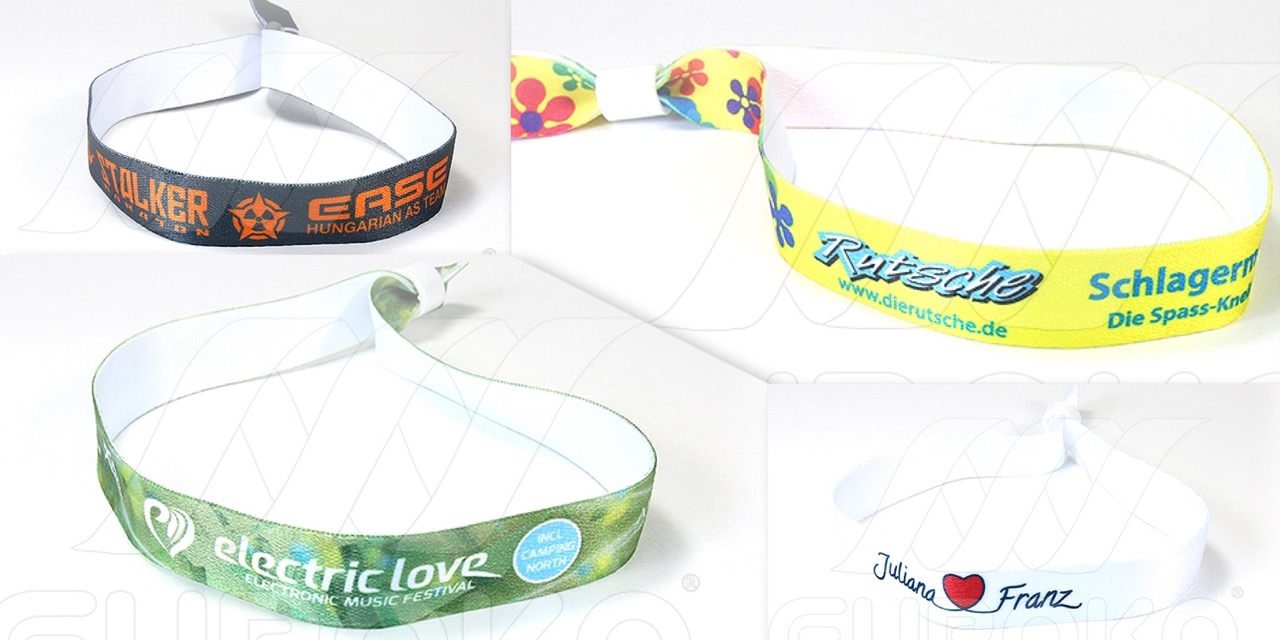 Bracelets d'entrée en tissu - Bracelets en tissu