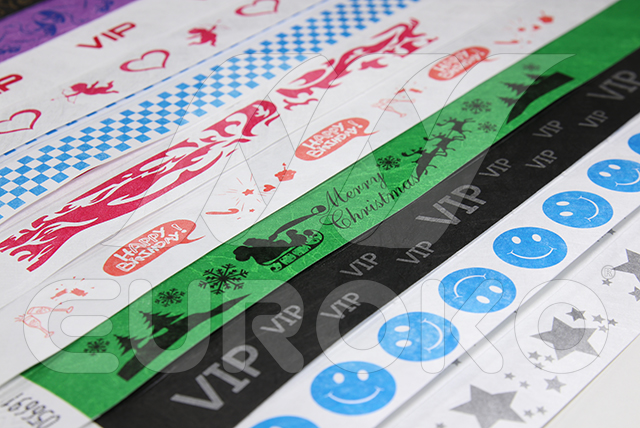 Gemusterte TYVEK Eintrittsb&auml;nder 19mm